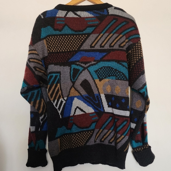 Vintage abstract cosby knit sweater - Picture 5 of 7
